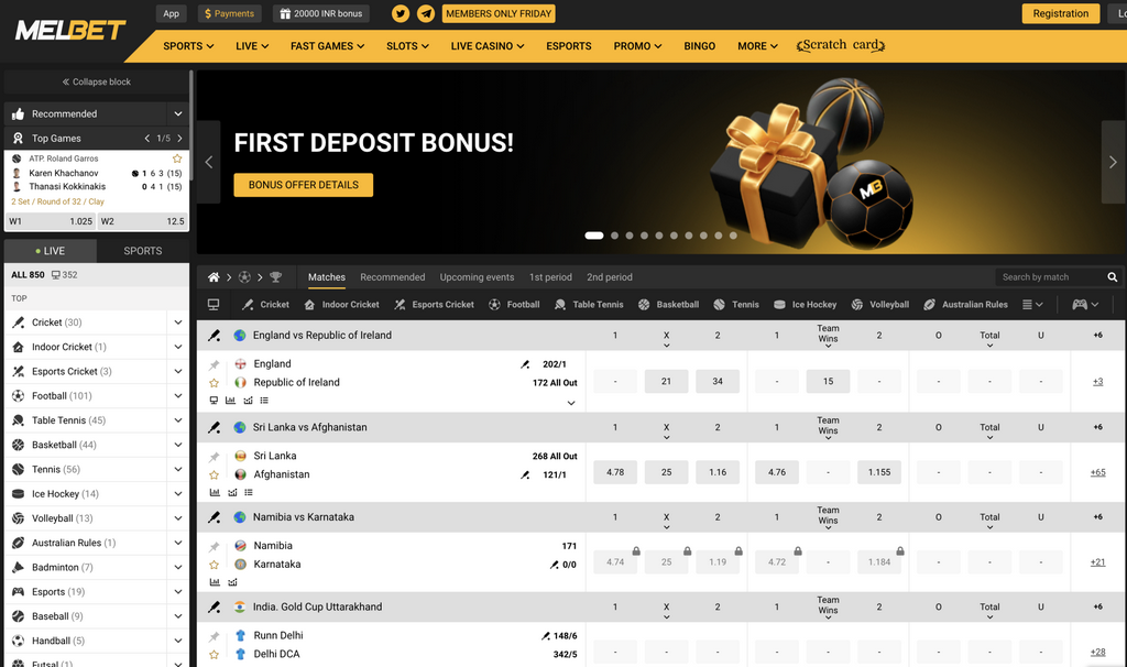Melbet - Authorities Internet Site for Sports Betting in India with 300% Bonus offer